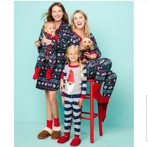 M/L Hanna Andersson Christmas Gnome Sweet Gnome Pajamas Women's M Top L Bottoms